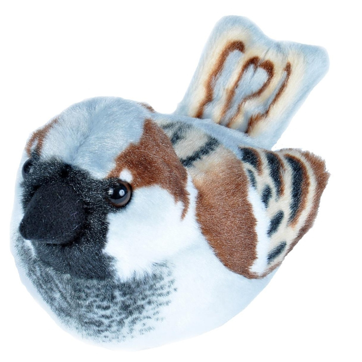 Wild Republic Plys Bird With Sound 18 cm Gråspurv i gruppen LEGETØJ, BØRN & BABY / Babyleg (0-3 år) / Tøjdyr hos TP E-commerce Nordic AB (D23093)