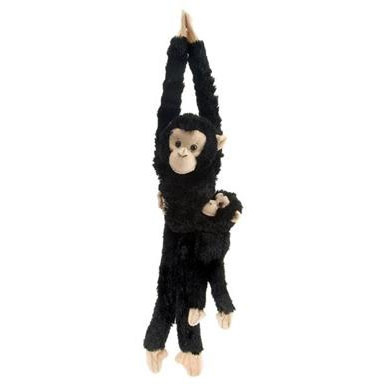 Wild Republic Plys Hanging Monkeys Chimpanse Med Baby i gruppen LEGETØJ, BØRN & BABY / Babyleg (0-3 år) / Tøjdyr hos TP E-commerce Nordic AB (D23165)