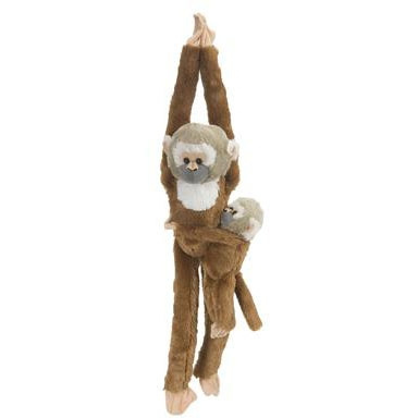 Wild Republic Plys Hanging Monkeys Dødningehovedabe Med Baby i gruppen LEGETØJ, BØRN & BABY / Babyleg (0-3 år) / Tøjdyr hos TP E-commerce Nordic AB (D23168)