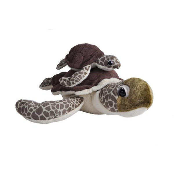 Wild Republic Plys Mom & Baby 38 cm Havskildpadde i gruppen LEGETØJ, BØRN & BABY / Babyleg (0-3 år) / Tøjdyr hos TP E-commerce Nordic AB (D23173)