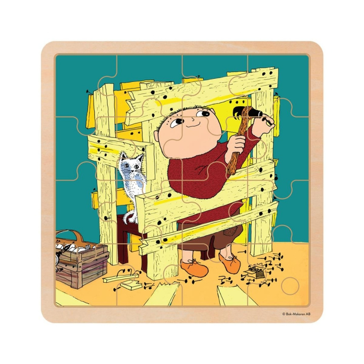 ALFONS ÅBERG Puslespil 16 Pcs Wooden Puzzle Konstruktion Sjov i gruppen LEGETØJ, BØRN & BABY / Legetøj / børns puslespil hos TP E-commerce Nordic AB (D23215)