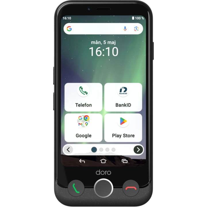 Doro Smartphone 4G Aurora A11 Grafit-grå i gruppen SMARTPHONES & TABLETS / Mobiltelefoner & smartphones hos TP E-commerce Nordic AB (D23283)