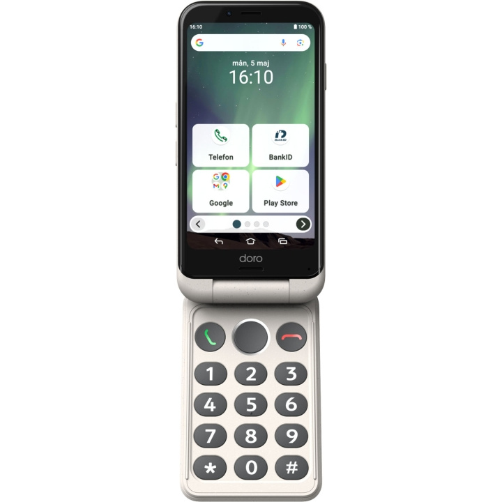 Doro Smartphone 4G Aurora A21 Ben-vit i gruppen SMARTPHONES & TABLETS / Mobiltelefoner & smartphones hos TP E-commerce Nordic AB (D23284)