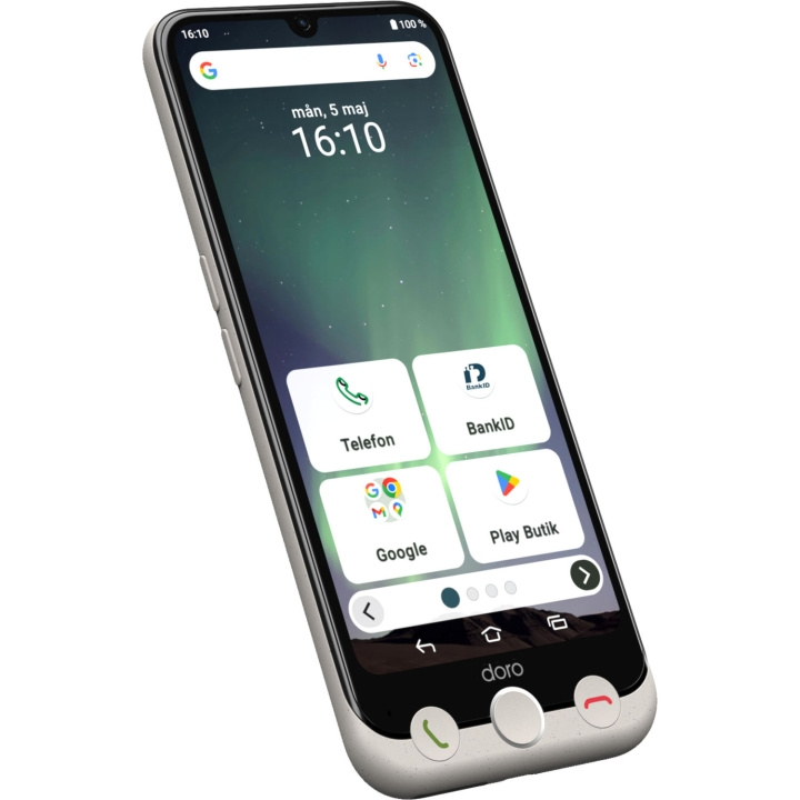 Doro Smartphone 4G Aurora A31 Ben-Vit i gruppen SMARTPHONES & TABLETS / Mobiltelefoner & smartphones hos TP E-commerce Nordic AB (D23286)