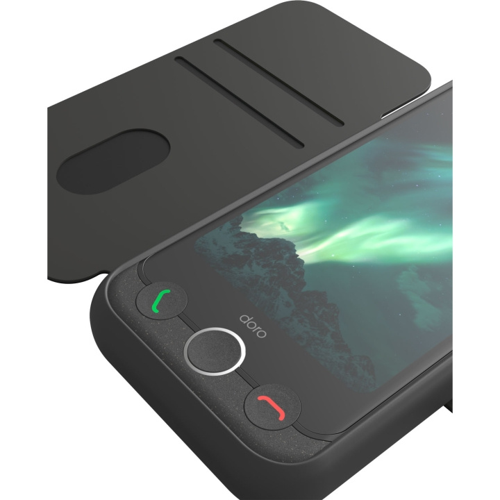 Doro Plånboksfodral Aurora A11 Grafit-grå i gruppen SMARTPHONES & TABLETS / Mobil Beskyttelse / Andre modeller hos TP E-commerce Nordic AB (D23291)