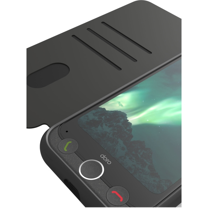 Doro Plånboksfodral Aurora A31 Grafit-grå i gruppen SMARTPHONES & TABLETS / Mobil Beskyttelse / Andre modeller hos TP E-commerce Nordic AB (D23293)