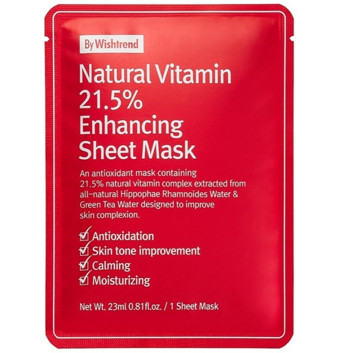 By Wishtrend Natural Vitamin 21.5% Enhancing Sheet Mask i gruppen SKØNHED & HELSE / Hudpleje / Ansigt / Masker hos TP E-commerce Nordic AB (D23322)