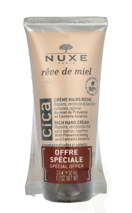 Nuxe Reve De Miel Hand Cream Duo Set 100 ml 2x50ml i gruppen SKØNHED & HELSE / Manicure / pedicure / Håndcreme hos TP E-commerce Nordic AB (D23370)