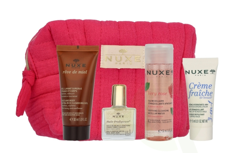Nuxe My Travel Essentials Kit Very Rose 105 ml Micellar Water 50ml/Cream 15ml/Oil 10ml/Cleansing Gel 30ml i gruppen SKØNHED & HELSE / Gaveæske / Gaveæske til hende hos TP E-commerce Nordic AB (D23409)