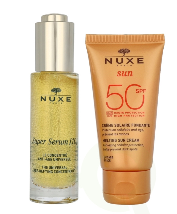 Nuxe Set 80 ml The Universal Age-Defying Concentrate 30 ml/SUN Melting Cream High Protection SPF50 Face 50 ml i gruppen SKØNHED & HELSE / Gaveæske / Gaveæske til hende hos TP E-commerce Nordic AB (D23412)