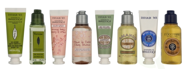 L\'Occitane Mixed Lines Set 175 ml Verbena Shower Gel 30ml/Verbena Hand Cream 10ml/Almond Shower Oil 35ml/Almond Hand Cream 10ml/Shea Butter Shower Oil 35ml/Shea Butter Hand Cream 10ml/Cherry Blossom Shower Gel 35ml/Cherry Blossom Hand Cream 10ml i gruppen SKØNHED & HELSE / Gaveæske / Gaveæske til hende hos TP E-commerce Nordic AB (D23420)