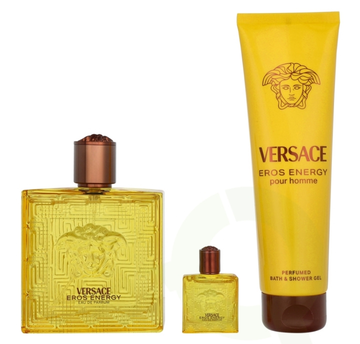 Versace Eros Energy Giftset 250 ml Edp Spray 100ml/Bath & Shower Gel 150ml/Mini i gruppen SKØNHED & HELSE / Duft & Parfume / Parfume hos TP E-commerce Nordic AB (D23435)