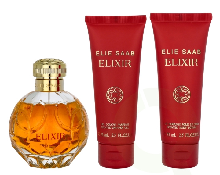 Elie Saab Elixir Giftset 250 ml Edp Spray 100 ml/ Body Lotion 75 ml/ Shower Gel 75 ml i gruppen SKØNHED & HELSE / Gaveæske / Gaveæske til hende hos TP E-commerce Nordic AB (D23565)