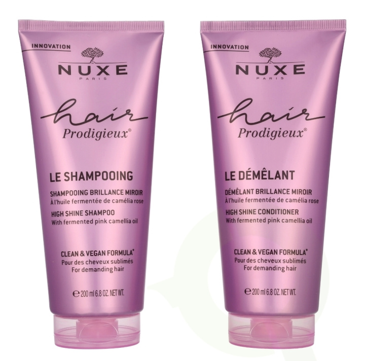 Nuxe Hair Prodigieux Set 400 ml High Shine Shampoo 200ml / High Shine Conditioner 200ml i gruppen SKØNHED & HELSE / Hår og styling / Hårpleje hos TP E-commerce Nordic AB (D23579)