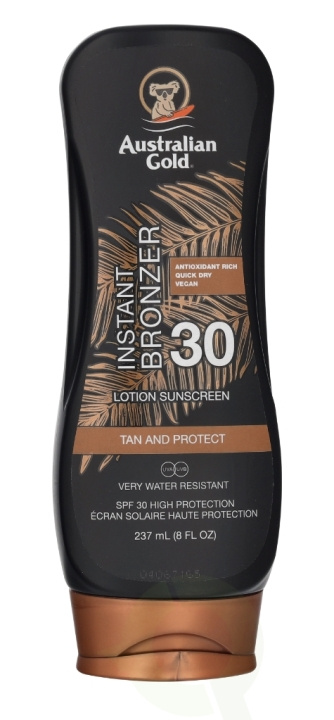 Australian Gold Instant Bronzer Lotion Sunscreen SPF30 237 ml i gruppen SKØNHED & HELSE / Hudpleje / Tanning / Solbeskyttelse hos TP E-commerce Nordic AB (D23650)
