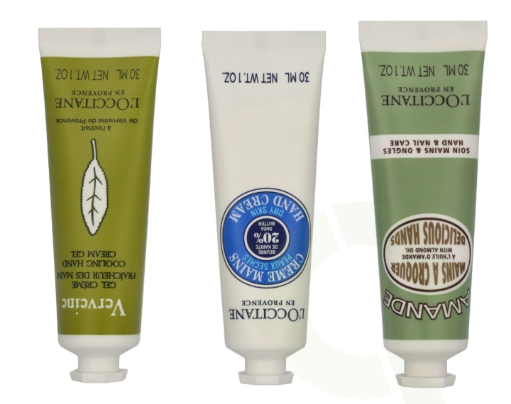 L\'Occitane Soft Hands Trio Set 90 ml Almond Delicious 30ml / Shea Butter 30ml / Verveine Cooling 30ml i gruppen SKØNHED & HELSE / Manicure / pedicure / Håndcreme hos TP E-commerce Nordic AB (D23654)