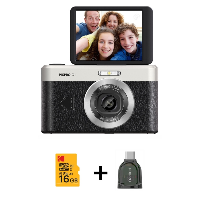 Kodak Digitalt Kamera Pixpro C1 CMOS 5x 16MP Pakke Sort i gruppen HJEMMEELEKTRONIK / Foto og video / Kamera hos TP E-commerce Nordic AB (D23719)