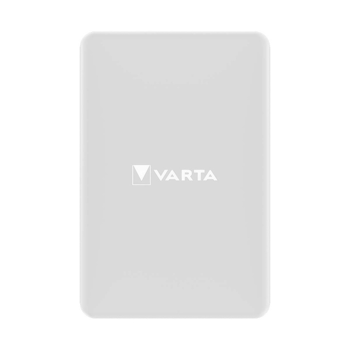 Varta Mag Pro trådløs powerbank 5.000 mAh - hvid udgave i gruppen SMARTPHONES & TABLETS / Opladere og kabler / Powerbanks hos TP E-commerce Nordic AB (D23779)