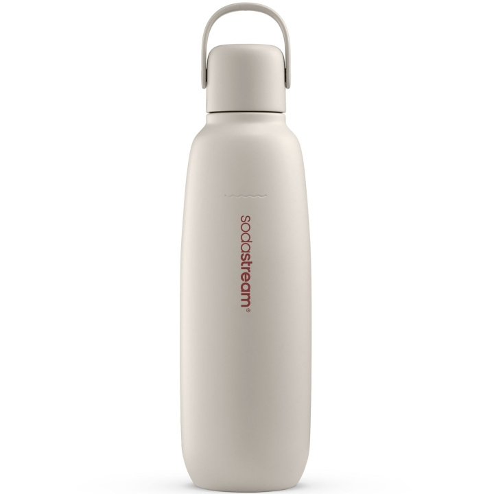 SodaStream Fizz&Go Stainless Steel Sand 0,9 liter Thermos i gruppen SPORT, FRITID & HOBBY / Friluftsliv / Termokander & vandflasker hos TP E-commerce Nordic AB (D23796)