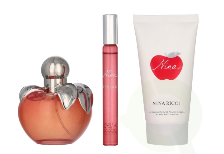 Nina Ricci Nina Giftset 165 ml Edt Spray 80ml/Body Lotion 75ml/Edt Rollerball 10ml i gruppen SKØNHED & HELSE / Duft & Parfume / Parfume / Parfume til hende hos TP E-commerce Nordic AB (D24062)