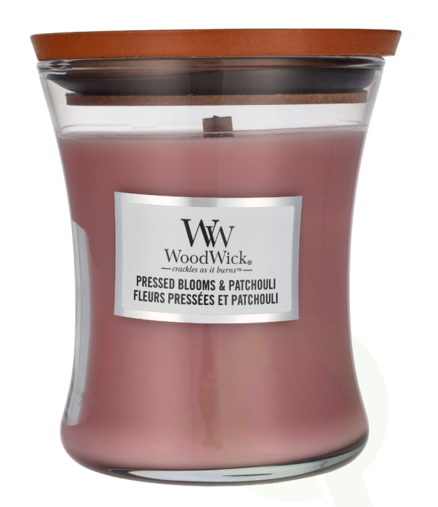 WoodWick Pressed Blooms & Patchouli Medium Hourglass Candle 0 i gruppen SKØNHED & HELSE / Duft & Parfume / Øvrig duft / Duftlys hos TP E-commerce Nordic AB (D24073)