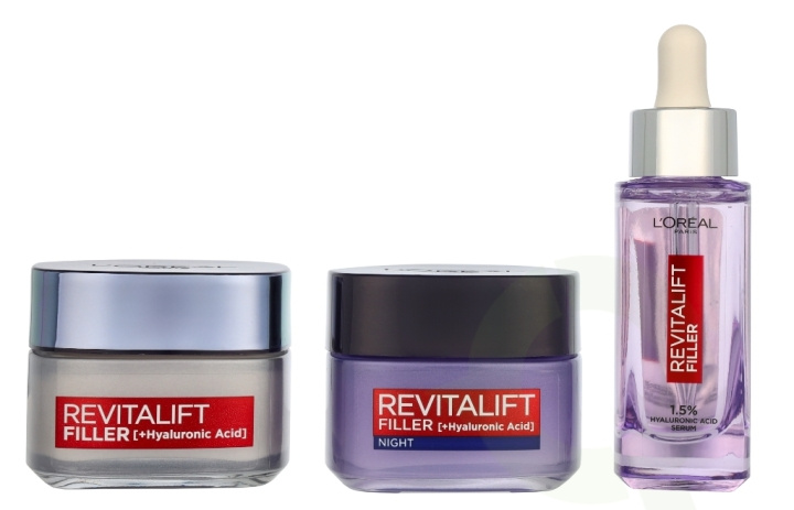 L\'Oreal Revitalift Filler Renew Routine Set 130 ml Day Cream 50ml/Night Cream 50ml/Serum 30ml i gruppen SKØNHED & HELSE / Hår og styling / Hårpleje hos TP E-commerce Nordic AB (D24126)