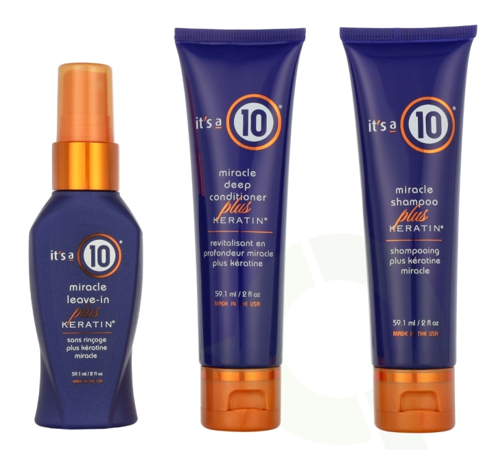It\'s a 10 Keratin Trail Set 177.3 ml Shampoo 59,1ml/Conditioner 59,1ml/Leave-in 59,1ml i gruppen SKØNHED & HELSE / Hår og styling / Hårpleje hos TP E-commerce Nordic AB (D24154)