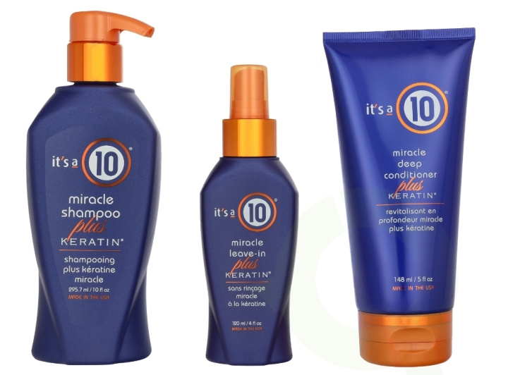 It\'s a 10 Keratin Set 711.4 ml Shampoo 295,7ml/Conditioner 295,7ml/Leave-in 120ml i gruppen SKØNHED & HELSE / Hår og styling / Hårpleje hos TP E-commerce Nordic AB (D24158)