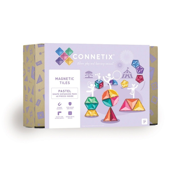 Connetix Udvidelsespakke med pastelfigurer, 48 dele (CT-P-00048-SE) i gruppen LEGETØJ, BØRN & BABY / Legetøj / Legesæt hos TP E-commerce Nordic AB (D24200)