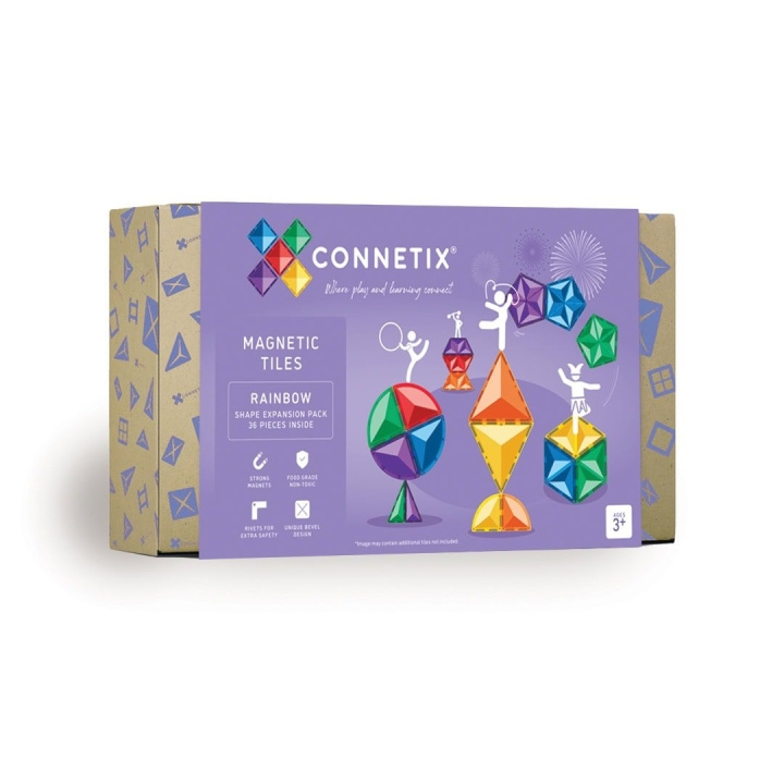 Connetix Regnbueform-udvidelsespakke med 36 brikker (CT-R-00036-SE) i gruppen LEGETØJ, BØRN & BABY / Legetøj / Legesæt hos TP E-commerce Nordic AB (D24221)