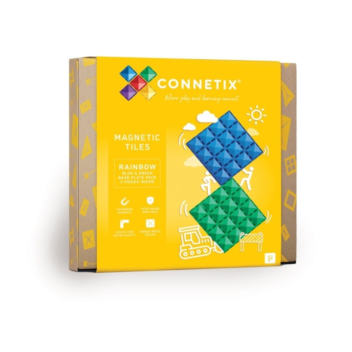 Connetix Basisplade - Regnbue blå og grøn (CT-R-BG002-BP) i gruppen LEGETØJ, BØRN & BABY / Legetøj / Legesæt hos TP E-commerce Nordic AB (D24235)