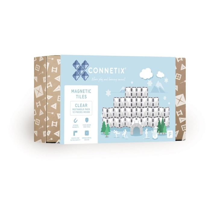 Connetix Rektangelpakke - 12 dele - klar (CT-C-00012-RE) i gruppen LEGETØJ, BØRN & BABY / Legetøj / børns puslespil hos TP E-commerce Nordic AB (D24237)