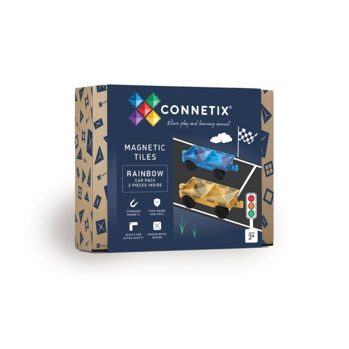 Connetix Regnbue-bilpakke med 2 dele - (CT-R-00002-CA) i gruppen LEGETØJ, BØRN & BABY / Legetøj / Legesæt hos TP E-commerce Nordic AB (D24244)