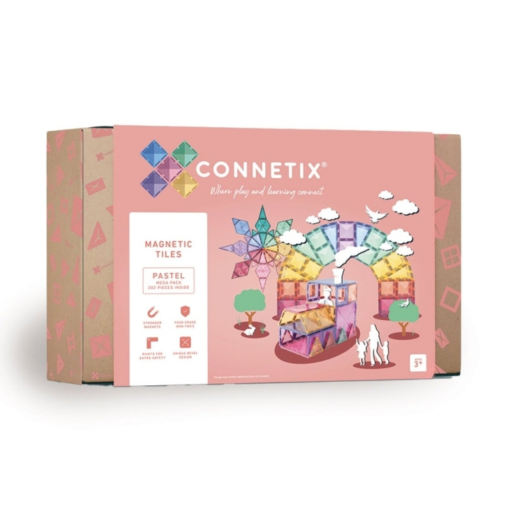 Connetix Pastel Mega Pack 202 Pieces - (CT-P-00202-ME) i gruppen LEGETØJ, BØRN & BABY / Legetøj / Legesæt hos TP E-commerce Nordic AB (D24248)