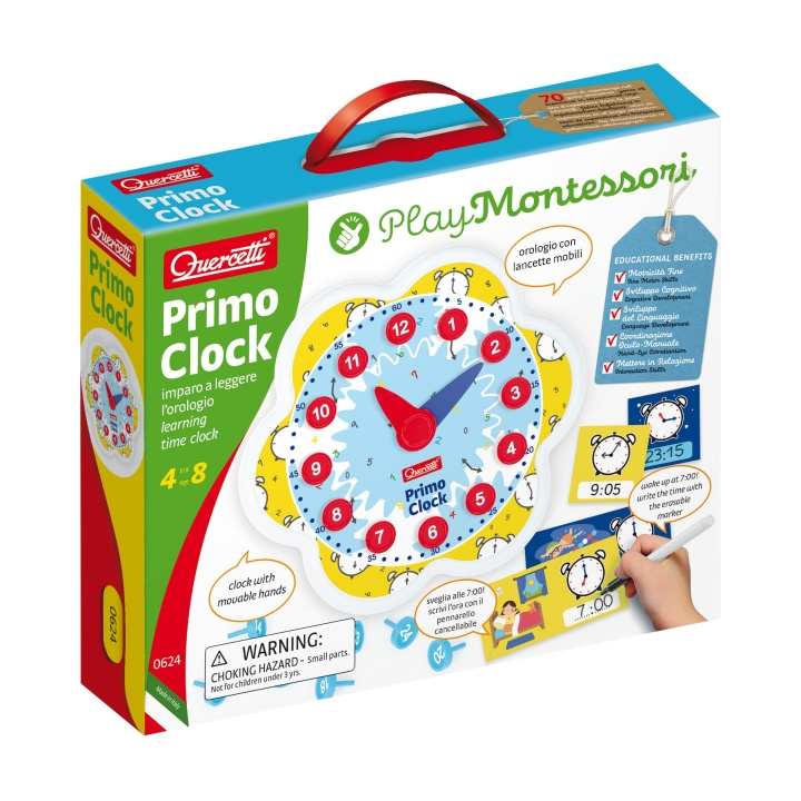 Quercetti Play Montessori Primo-ur - (QU-0624) i gruppen LEGETØJ, BØRN & BABY / Spil / Brætspil hos TP E-commerce Nordic AB (D24264)