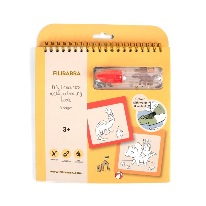 Filibabba Min yndlingsvandmalebog - Dinos (FI-03583) i gruppen LEGETØJ, BØRN & BABY / Legetøj / Hobbyartikler hos TP E-commerce Nordic AB (D24307)