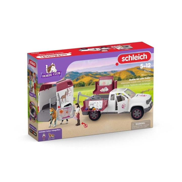 Schleich Mobil dyrlæge med trailer - (42704) i gruppen LEGETØJ, BØRN & BABY / Legetøj / Legesæt hos TP E-commerce Nordic AB (D24323)