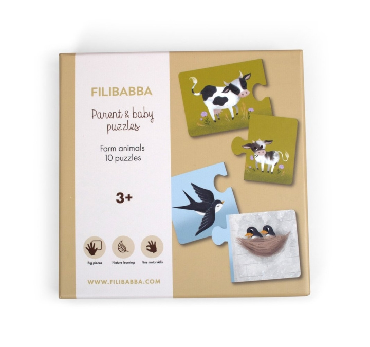 Filibabba Puslespil til forældre og børn - Bondegårdens dyr - (FI-02767) i gruppen LEGETØJ, BØRN & BABY / Legetøj / børns puslespil hos TP E-commerce Nordic AB (D24354)