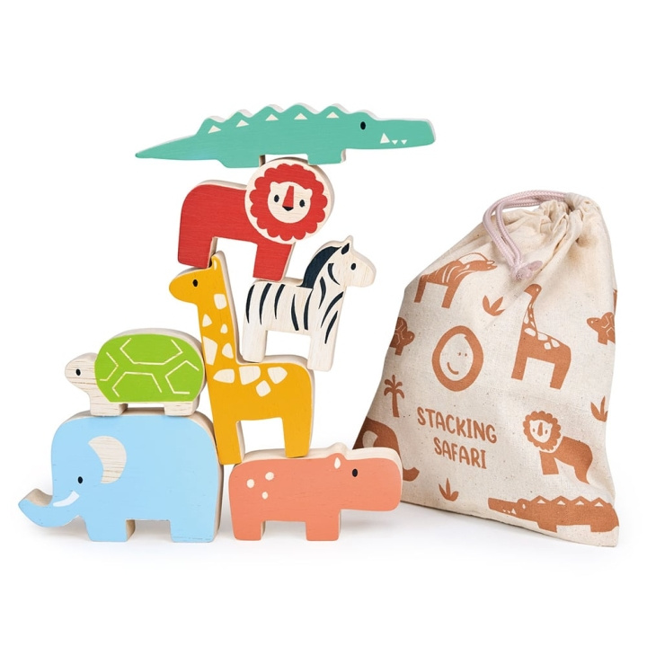 Mentari Glad stabel-safari (MT7205) i gruppen LEGETØJ, BØRN & BABY / Legetøj / Bygge legesager / Klodser hos TP E-commerce Nordic AB (D24372)