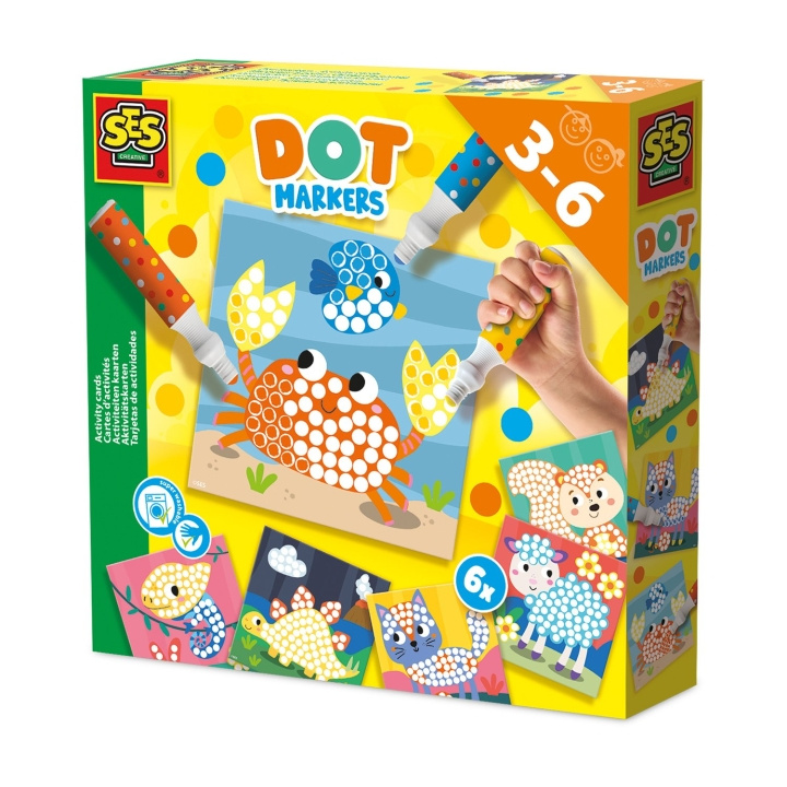 SES Creative Dot Markers - 3 Colours XXL - (S14602) i gruppen LEGETØJ, BØRN & BABY / Legetøj / Hobbyartikler hos TP E-commerce Nordic AB (D24393)