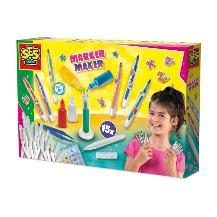 SES Creative Marker Maker 15 farver - (S14722) i gruppen LEGETØJ, BØRN & BABY / Legetøj / Hobbyartikler hos TP E-commerce Nordic AB (D24403)