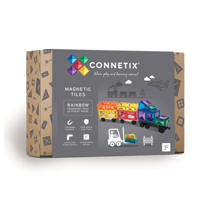 Connetix Transport Pack - Rainbow - 50 Pieces (CT-R-00050-TR) i gruppen LEGETØJ, BØRN & BABY / Legetøj / Legesæt hos TP E-commerce Nordic AB (D24531)