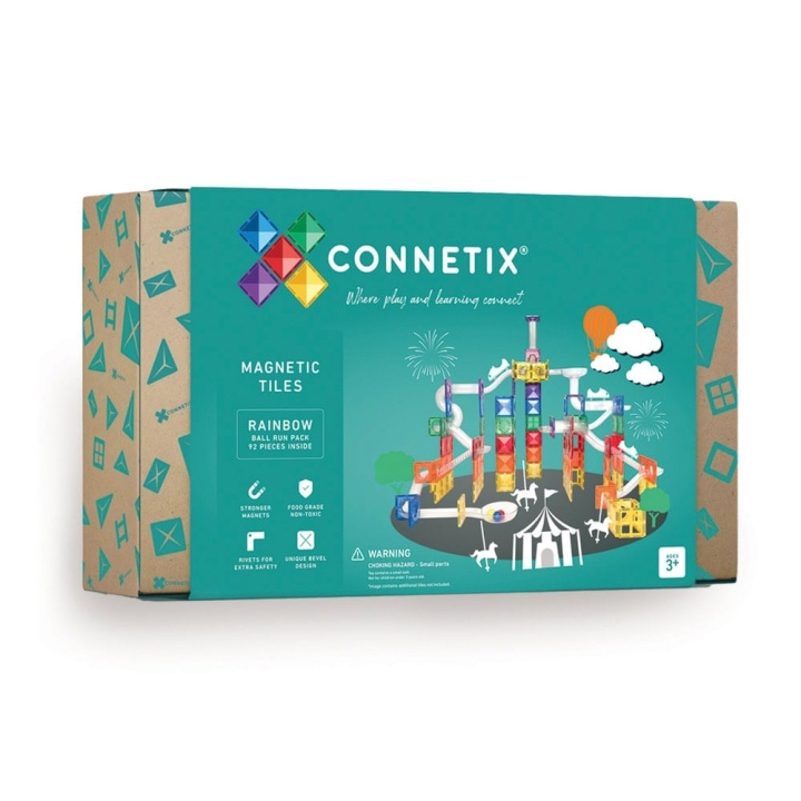 Connetix Rainbow Ball Run Pack 92 Pieces - (CT-R-00092-BR) i gruppen LEGETØJ, BØRN & BABY / Legetøj / Legesæt hos TP E-commerce Nordic AB (D24550)