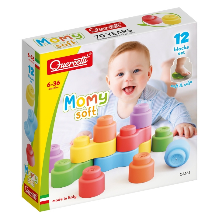 Quercetti Momy Soft - bløde byggeklodser (QU-4141) i gruppen LEGETØJ, BØRN & BABY / Legetøj / Bygge legesager / Klodser hos TP E-commerce Nordic AB (D24560)