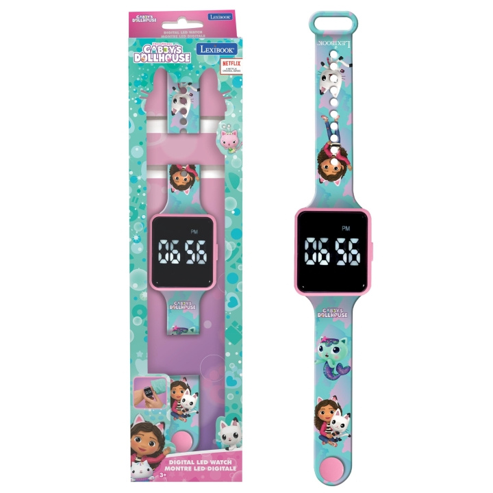 Lexibook Gabby\'s Dollhouse LED Digital Watch (DMW060GDH) i gruppen SPORT, FRITID & HOBBY / Accessories / Ure hos TP E-commerce Nordic AB (D24564)