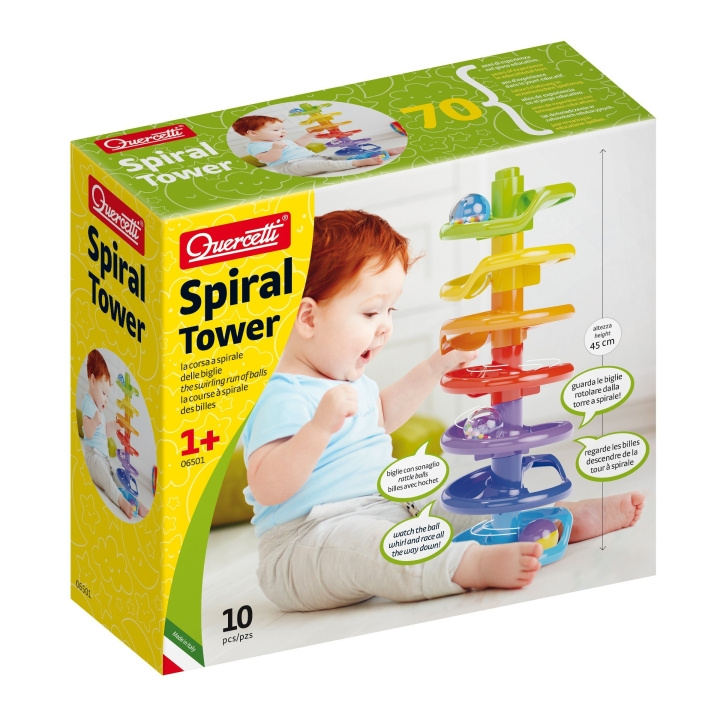 Quercetti Spiral Tower - (QU-6501) i gruppen LEGETØJ, BØRN & BABY / Babyleg (0-3 år) / Aktivitetslegetøj hos TP E-commerce Nordic AB (D24574)