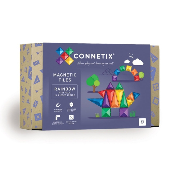 Connetix Regnbue-minipakke med 24 brikker - (CT-R-00024-MI) i gruppen LEGETØJ, BØRN & BABY / Legetøj / Legesæt hos TP E-commerce Nordic AB (D24576)