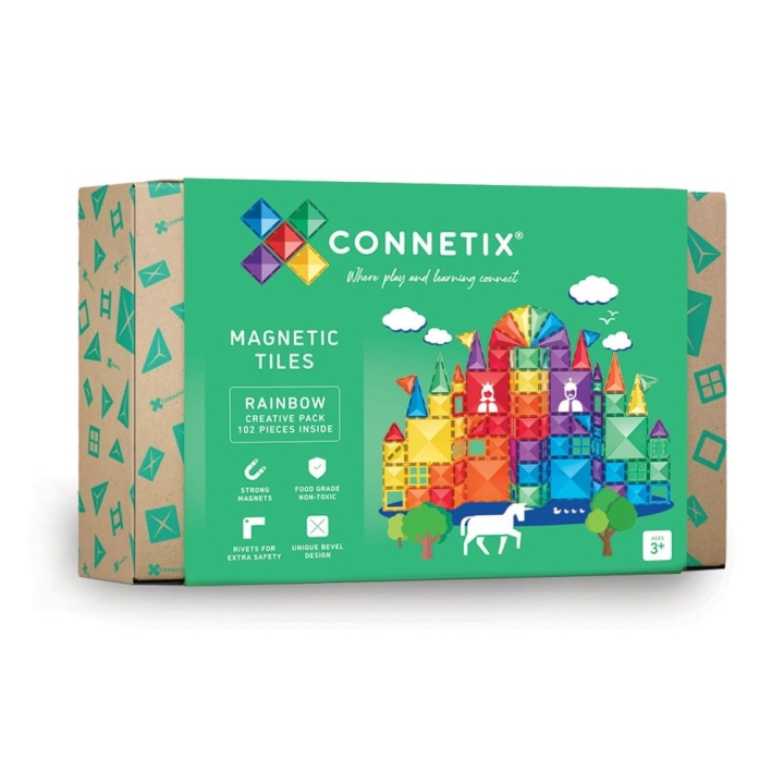 Connetix Rainbow Creative Pack 102 Pieces - (CT-R-00102-CR) i gruppen LEGETØJ, BØRN & BABY / Legetøj / Legesæt hos TP E-commerce Nordic AB (D24579)