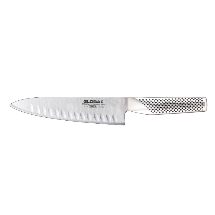 GLOBAL Kokkekniv med riflet blad på 20 cm (G-78 ) i gruppen HJEM, HUS & HAVE / Køkkenredskaber / Køkkenknive & Knivslibemaskiner hos TP E-commerce Nordic AB (D24583)