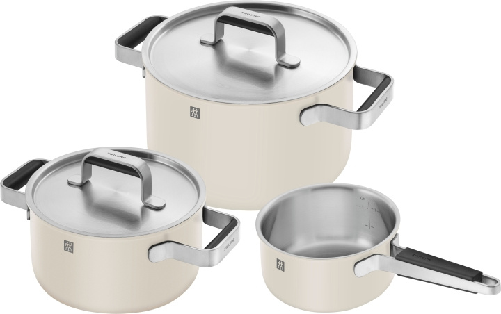 Zwilling Pure gryde- og pandesæt - Elfenben-Hvid - 3 dele, 18/10 rustfrit stål i gruppen HJEM, HUS & HAVE / Køkkenredskaber / Stegepander hos TP E-commerce Nordic AB (D24628)